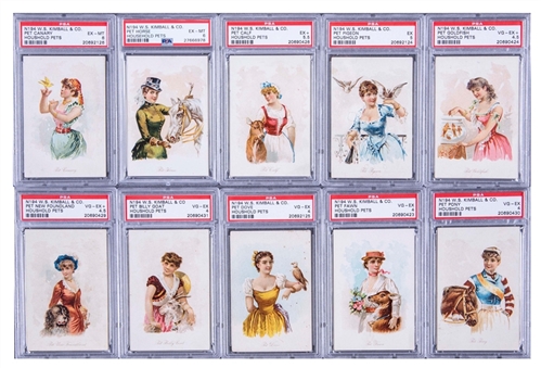 1891 N194 Kimball "Household Pets" Complete Set (25) – #1 on the PSA Set Registry!